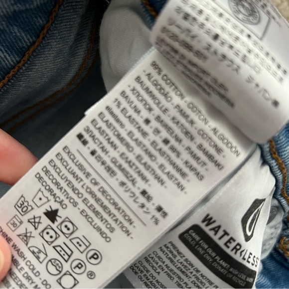 2018 Levi’s 501 Wedgie Big E Reissue Button Fly Straight Leg Jeans Lt Blue Wash - Picture 10 of 12